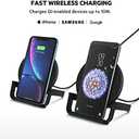 Belkin Quick Charge 10W Wireless Charger - Qi-Certified Charger Stand for iPhone, Samsung Galaxy - Charge While Listening to Music, Streaming Videos, & Video Calling - Includes AC Adapter - Black
