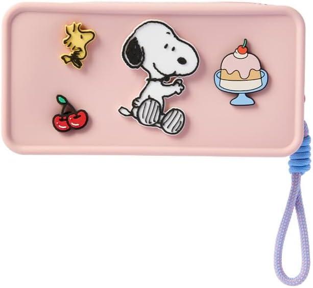 MINISO Snoopy Makeup Bag Travel Cosmetic Bag, Silicone Waterproof Make Up Organizer Pouch for Purse, Cute Toiletry Bag for Travel Essentials Skincare Brushes Birthday Gift for Women Teen Girls