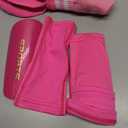 Soccer Shin Guards for Kids Youth, Toddler Shin Pads with Sleeves and Long Soccer Socks for Age 2-12 Boys & Girls Toddler Children Teenagers, Protective Lightweight Soccer Equipment (M5-8 years, pink)