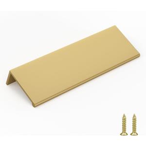 Goldenwarm 25 Pack Gold Finger Edge Pulls Drawer Finger Pulls Champagne Gold Kitchen Hardware Handles Bedroom Dresser Drawers,3-3/4in Hole Center