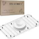 24" x 12" Sink Protector for Kitchen Sink - Stainless Steel Kitchen Sink Rack for Bottom for Sink - Sink Mat - Sink Drying Rack - Kitchen sink protector - Farm Sink Rack for Bottom of Sink