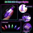 LovesTown 24PCS Dinosaur Party Favors, LED Light up Finger Lights Glow in The Dark Finger Flashlights for Birthday Party Decorations Goodie Bags Fillers Classroom Prizes