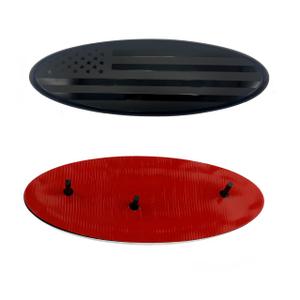 2 x 1 Pack Compatible for 2004-2014 F150 Front Grille Rear Tailgate Emblem, 9" Black Oval American Flag Emblem Fits 11-14 Edge, 11-16 Explorer, 06-11 Ranger, 07-14 Expedition
