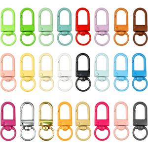 VvLons DIY Keychain Clip, 70Pcs Colorful Keychain Clasp Swivel Snap Metal Key Chain Hooks for Bag Charm, Gifts, Lanyard Hardware, Party Favors