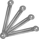 Glider Bearing Arm Bracket Replacement Rocker Hardware Parts - 9 Inch Length - 7-1/2 Inch Between Mounting Holes - 4 Pack