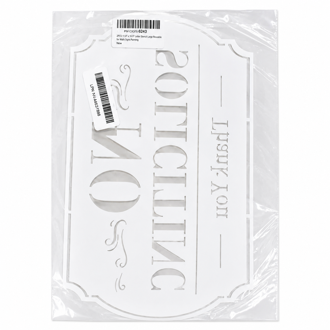 Large Reusable NO Soliciting NO Loitering NO TRESPASSING Stencil for Painting on Wooden Plaque, Wall, Fence - DIY Security & Warning Signage