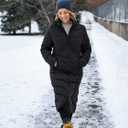 ORORO Women's Long Heated Down Parka with Battery, RDS Down (Black, M)