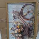 Framed Rustic Farmhouse Daisy Canvas Wall Art, 16x24 Inch