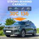 300lbs Lockable Roof Rack Cross Bar Fit for Volkswagen VW Tiguan 2018-2026 (Not for Limited) & Taos 2022-2026, Aluminum Roof Rails Crossbars for Cargo Bars Luggage Bike Kayak Rack