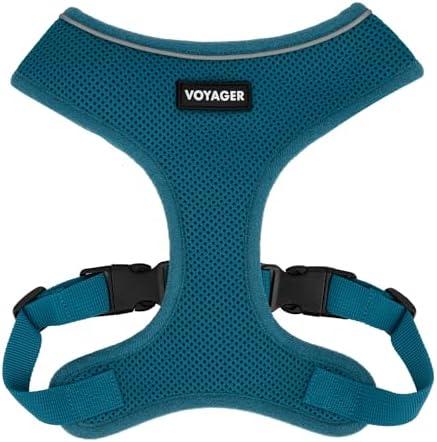 Best Pet Supplies Voyager Aerolite No Pull Mesh Dog Harness, Reflective Stitching, Breathable Harness, Adjustable for Walking, Training, Running, Heavy Duty and Durable, Turquoise, Size XS