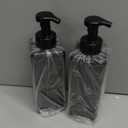 UUJOLY Foaming Soap Dispenser 1L (33.8oz) Refillable Plastic Pump Bottle for Liquid Soap, Shampoo, Body Wash (2 Pcs) (Amber)