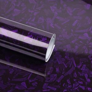 Lypumso Purple Forged Carbon Fiber Vinyl Wraps, Adhesive Wrap Vinyl Roll for Full Car Wraps, Auto Interior Stickers Sheets Films Wraps Without Bubble for DIY Use 1ft x 5ft