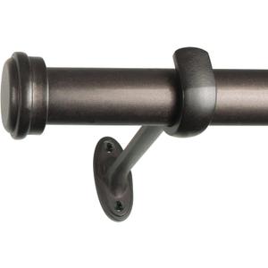 Decopolitan - 27941-72CO End Cap Drapery Rod Set, 72 to 144-Inch, Toasted Copper