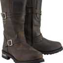 Milwaukee Leather MBM9063 Men's Classic Distressed Brown Leather Motorcycle Engineer Riding Biker Boots - 10.5