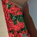 Zeyune 1000 Pcs Red Roses Artificial Flowers Bulk - Silk Fake Roses with Long Stem Faux Flower Real Looking Bouquet for Wedding DIY Bouquets Bridal Shower Mall Event Setups Party Arrangements