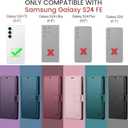 Wallet Case for Samsung Galaxy S24 Fe, RFID Blocking Credit Card Holder, PU Leather Folio Flip Kickstand Protective Shockproof Cover for S24 Fe (Red, for S24 Fe - 6.4")