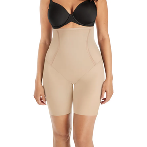 Maidenform Women's Power Slimmer Hi-Waist Thigh Slimmer, Latte Lift, M