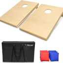 GoSports Solid Wood Premium Cornhole Sets - Choose 4 x 2 ft or 3 x 2 ft - Game Boards Include Set of 8 Cornhole Toss Bags