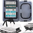 Country Kitchen Baking Pans Set 10 Piece Non-Stick Cake Pans with Carry Lids for Storage & Travel, Perfect for Parties Stackabl