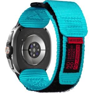 Nereides Nylon Hook and Loop Sport Band ONLY for Samsung Galaxy Watch 8 Classic (46mm) & Watch 8 (40mm/44mm), Rugged Adjustable Replacement Strap, Breathable Lightweight band for Men Women Lake Blue