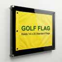 Acrylic Golf Flag Frame 16x22 for 14x20 Pin Flags, Wall Mount