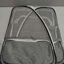 Cat Backpack Carrier Large Pet Backpack for Small Dog Medium Cat Puppy Kitten Bunny up to 15lbs, Ventilated Mesh Dog Collapsible Travel Backpack for Hiking Walking Outdoor (Grey)