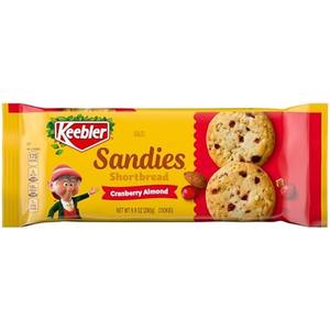 Keebler Sandies Shortbread, Cranberry Almond, 9.9oz Set Of 2