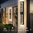 31.5in Large Size Outdoor Wall Light Fixtures with Crystal Bubble Glass, Waterproof Exterior Sconces LED Wall Lanterns, Porch Lights Wall Mounted 10W 3000K Outside Lights for House Front Door Garage