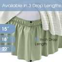 FreshCulture King Bed Skirt, Dust Ruffle for King Size Bed, Easy Fit with 15-Inch Tailored Drop, Elastic Wrap Around Bed Skirt King Size, Hotel Quality Bed Skirts for Adjustable Bed (Sage Green)