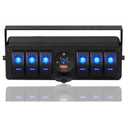 6 Gang Rocker Switch Box with 12V SPST ON Off Switch, PD Type C and QC 3.0 USB Charger, Voltmeter for Boats, Cars, RVs, Trucks