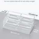 Uniclife Clear Acrylic Business Card Display Stand for Desk 6 Slots Business Card Holder for Men & Women Desktop Business Card Organizer 360 Card Capacity Card Stand for Office Home Exhibition