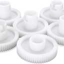 GER-9056S Replacement Gear Set, for A Series Upright Glass Washer, 6 Pack White Plastic Gears