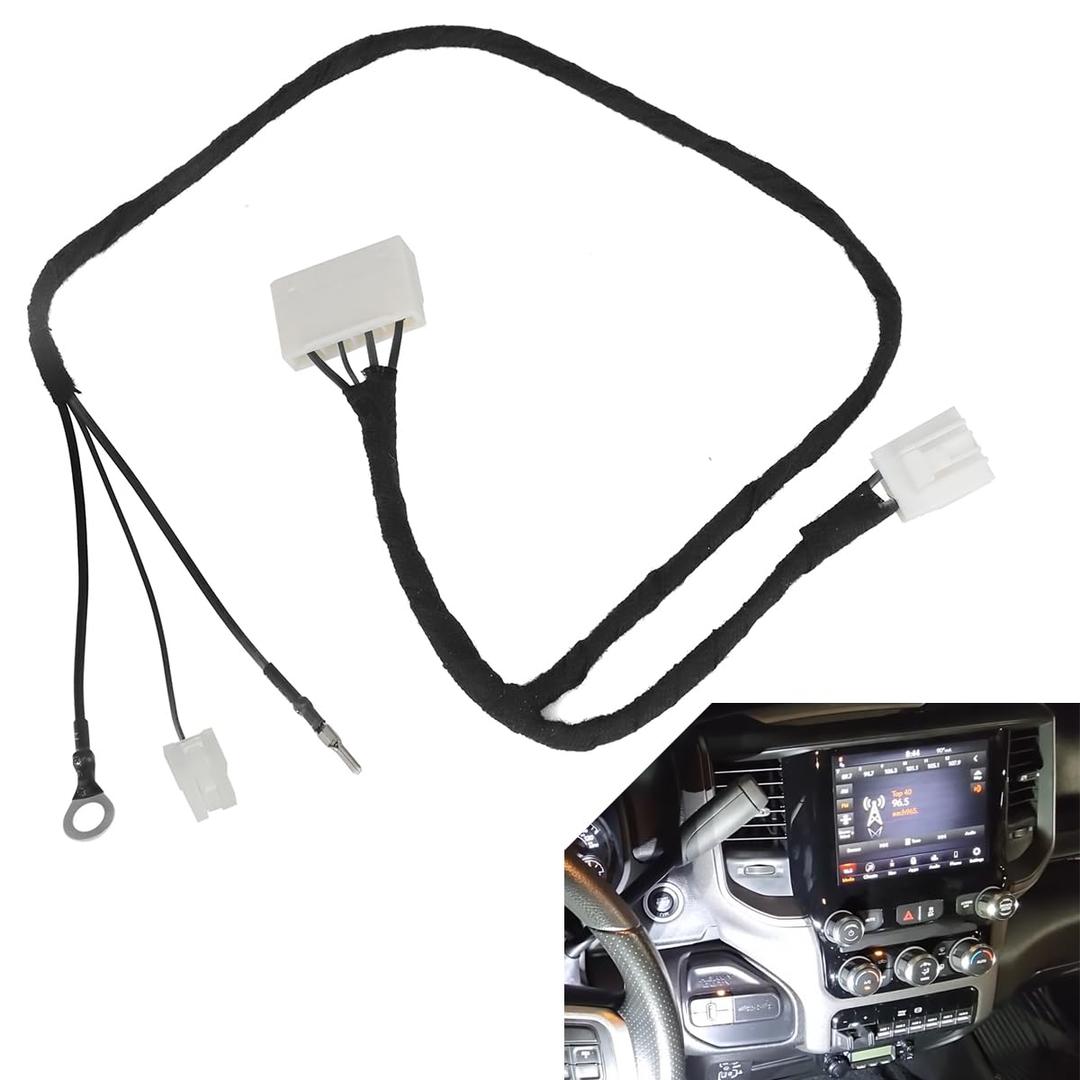 for 2013-2018 Ram 8.4 Radio Conversion ADD ON Harness 4 Speed Fan HVAC to 7 Speed