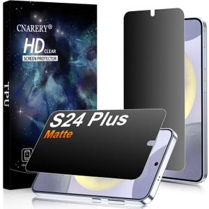 2 Pack for Samsung Galaxy S24 Plus Anti-Glare Matte Privacy Screen Protector 6.7 inch, Smooth and Responsive Touch Flexible EPU Film, [Support Fingerprint Unlock] [Self-Healing] [Not Glass]