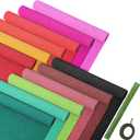 12 Rolls Crepe Paper Rolls 12 Colors Wide Crepe Paper Streamer 10 Inch x 8 Feet Assorted Streamers with Floral Stem Wire and Green Floral Tapes for Birthday Party Ornament (9.8 Inch, Elegant Colors)