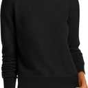 ANRABESS Womens Long Sleeve Boat Neck Casual Soft Lightweight Basic Pullover Sweater Top 2025 Fall Shirt Work Travel Outfits (Small, Black)