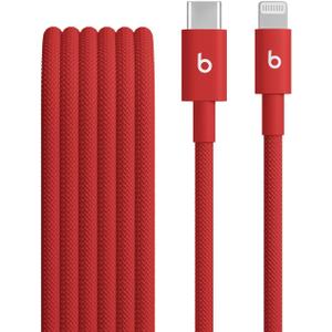 Beats USB-C to Lightning Woven Cable Fast Charging Durable/Tangle-Free Compatible Charger for Apple Devices with Lightning Ports (1.5 m, 5 ft) - Rapid Red