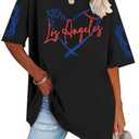 SFHFY Baseball Shirt Women: Oversized Baseball Mom T-Shirt Baseball Season Tshirt Casual Game Day Sport Tee Tops M