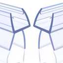 Frameless Shower Door Bottom Seal 2-Pack Think 1/4"(6mm) Long 36''(914mm) Shower Door Sweep to Create a Water Barrier Shower Door Seal Strip Design to Stop Leaks