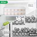 Deviled Egg Containers with Lid, (Set of 2),Stackable Plastic Egg Holder for 48 Eggs,Clear Egg Storage Holder for Fridge,Keep Fresh,Easter,Thanksgiving Party Kitchen Supplies