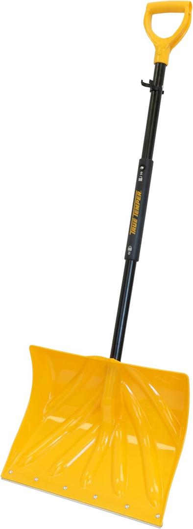 True Temper 18" Poly Folding Snow Shovel, Convenient Storage, Collapsible, Compact for Cars or Camping