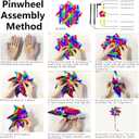 3 x 10-Pack Reflective Bird Repellent Pinwheels 9.6 Inches in Diameter Gradient Color, Outdoor Bird Deterrent, High Reflective Effect, Suitable for Yard, Balcony, Garden