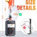 RV Surge Protector 50 Amp Waterproof, Upgraded 12000 Joules RV Power Protector Safety-Certified, RV Adapter Plug with Anti-Theft Cable Lock for Camper, Circuit Analyzer for Travel Trailers (Orange)