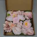 Rose Artificial Flowers Combo Fake Flowers Rose Silk Flowers with Stems for DIY Wedding Bouquets Centerpieces Arrangements Table Decor Valentine's Day Bridal Baby Shower Party Home Decor(Nude Pink)