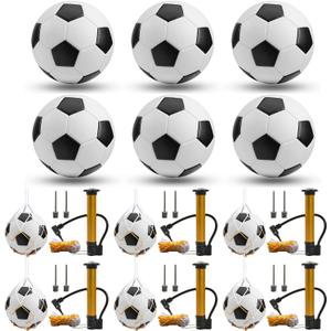 6 Pcs Operation Christmas Soccer Ball Bulk with Pump Needles,Size 5/4/3 Sport Soccer Ball Training Ball for Adult Soccer for Christian Charity Donation Supplies (Classic)