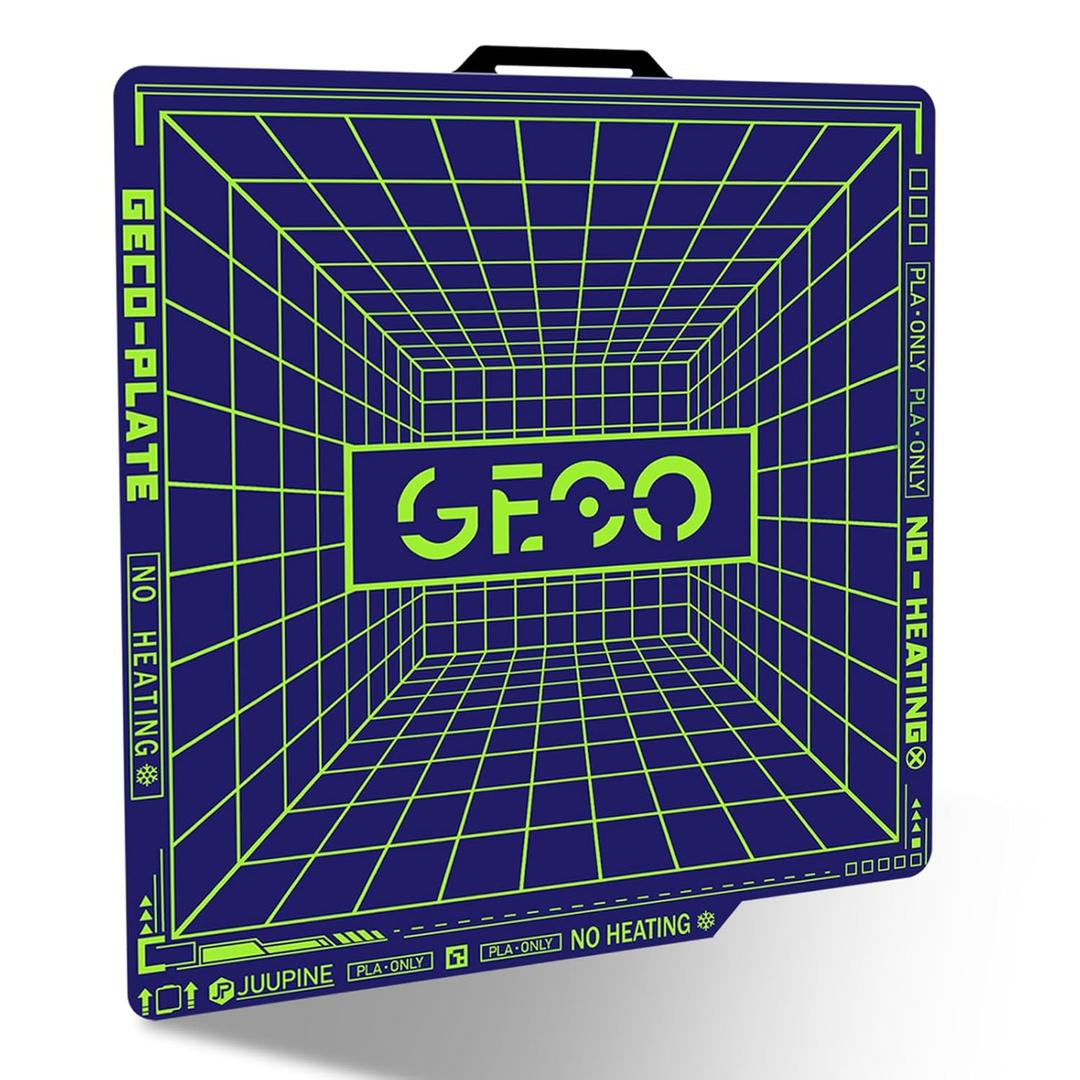 Sahvaim 2025 Print Plate, GECO Plate Printing PLA Plate (No Heating) for Bambu Lab P1S/P1P/X1/X1C/X1E/A1 3D Printer 257 x 257 mm Carbon Plate 0C Printing Heat Bed