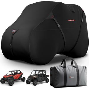 Rosefray UTV Cover, Waterproof 420D Heavy Duty Protection UTV Covers 2-3 Seater/4-6 Seater Compatible with Polaris Ranger RZR General PRO XP 4 Can-Am Maverick X3 Yamaha SxS XL Black