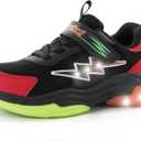 SKYWHEEL Kids Sneakers for Boys Light Up Shoes with Switch Tennis Running Athletic Shoes Toddler Size 10 to Big Kids Size 5 (3 Little Kid)