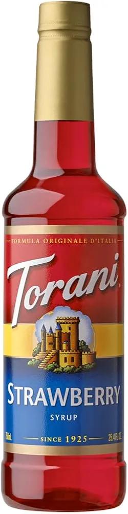 Torani Syrup, Strawberry, 25.4 Fl Oz Bottles (Pack of 4), BBD 09/OCT/27
