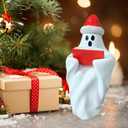 Mtruil Christmas Figurine Cute Funny Figurines with Xmas Hat Read a Book Design Unique Ghost Xmas Indoor Decorations for Christmas Decor Home OfficeTable Bedroom Desktop Display Ornaments 1 PCS